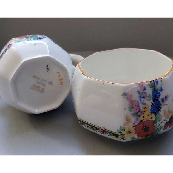 Vintage James Kent Ltd. Fenton, Cream and Sugar bowl, Made in England, 1980s,... - Picture 4 of 9